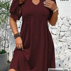 SHEIN Red Midi Dress